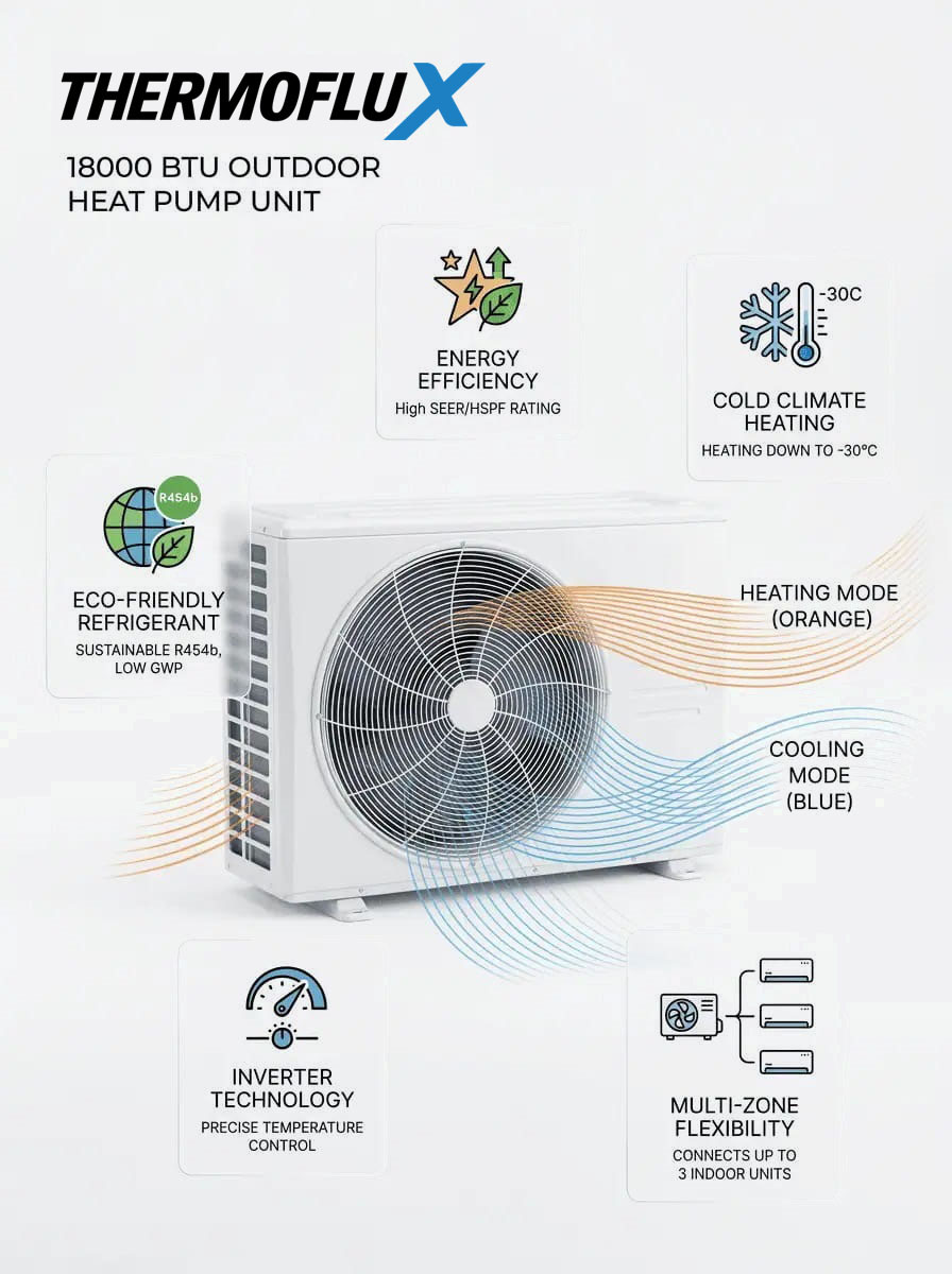 Why Choose THERMOFLUX 18000 BTU/H Multi-Zone Heat Pump?